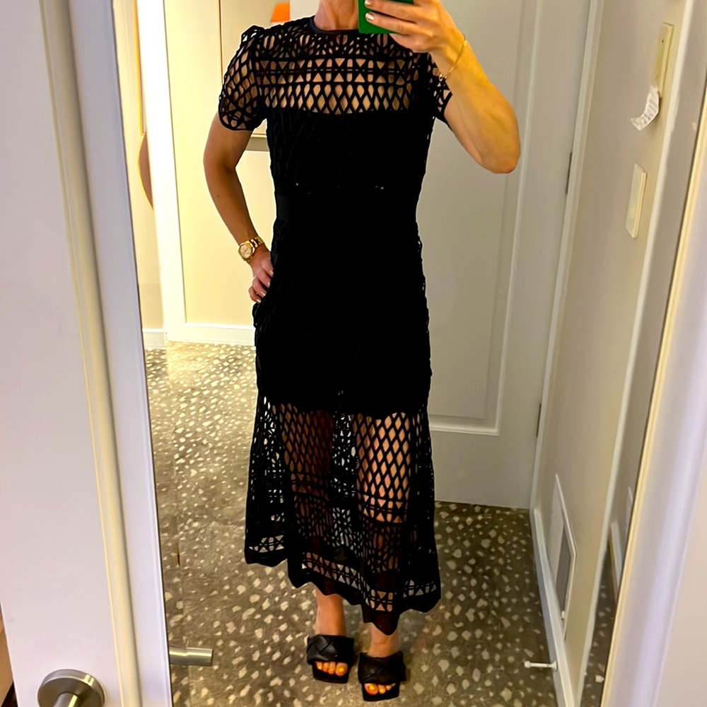 Self-Portrait peekaboo dress - Picture 3 of 10